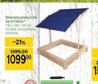Tesco Dřevěné pískoviště se stříškou nabídka