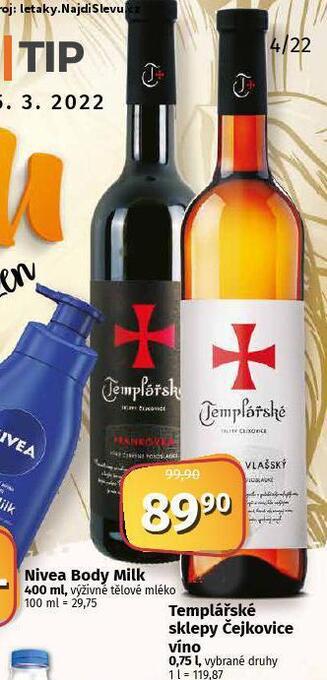 Coop Templářské sklepy nabídka