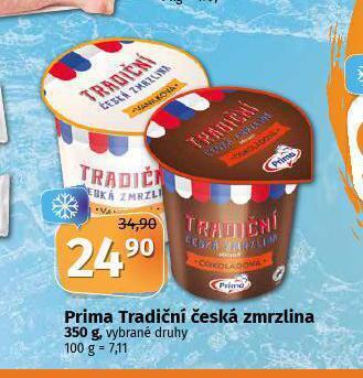 Coop Prima tradiční česká zmrzlina nabídka