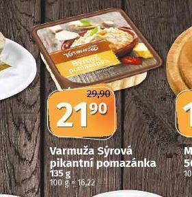 Coop Varmuža sýrová pikantní pomazánka nabídka
