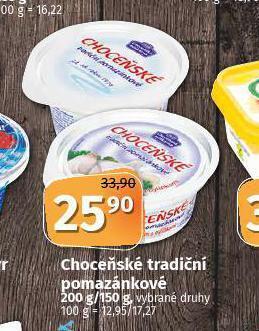 Coop Choceňské tradiční pomazánkové nabídka