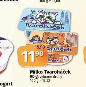 Coop Milko tvaroháček nabídka