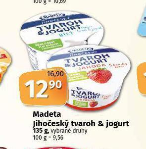 Coop Madeta jihočeský tvaroh & jogurt nabídka