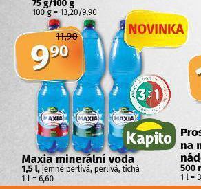 Coop Maxia minerální voda nabídka