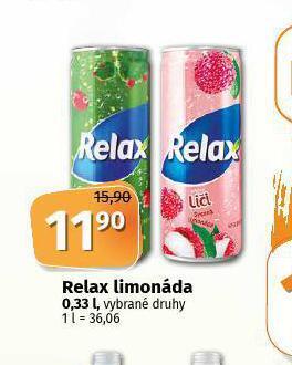 Coop Relax limonáda nabídka