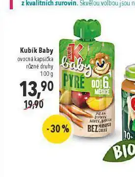 Globus Kubík baby ovocná kapsička nabídka