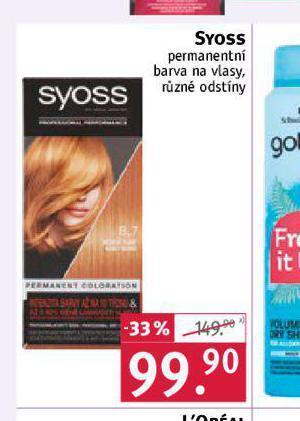 Rossmann Syoss permanentní barva na vlasy nabídka
