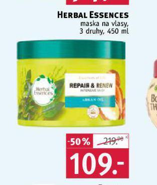 Rossmann Herbal essences maska na vlasy nabídka