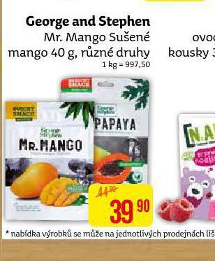 Teta George and stephen sušené mango nabídka