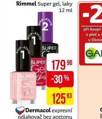 Teta Rimmel super gel, lak nabídka