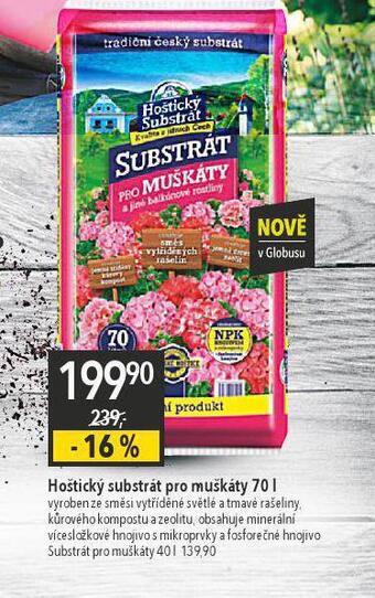 Globus Hoštický substrát pro muškáty nabídka
