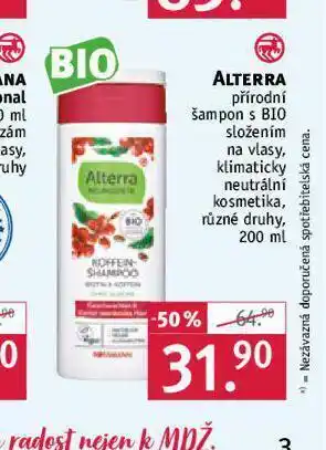 Rossmann Alterra přírodní šampon nabídka