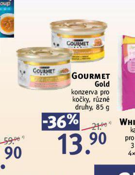 Rossmann Gourmet gold konzerva pro kočky nabídka