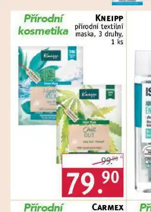 Rossmann Kneipp přírodní textilní maska nabídka