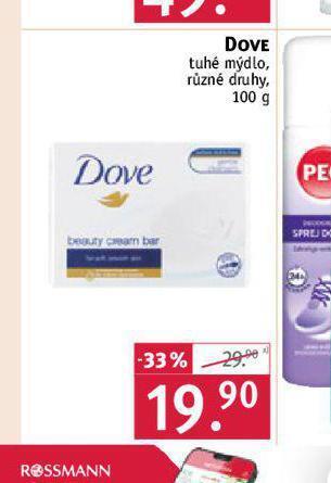 Rossmann Dove tuhé mýdlo nabídka