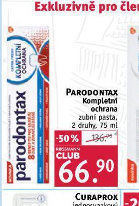 Rossmann Parodontax kompletní ochrana zubní pasta nabídka