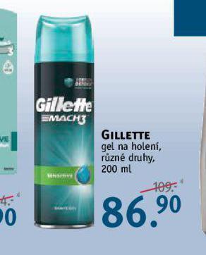 Rossmann Gillette gel na holení nabídka