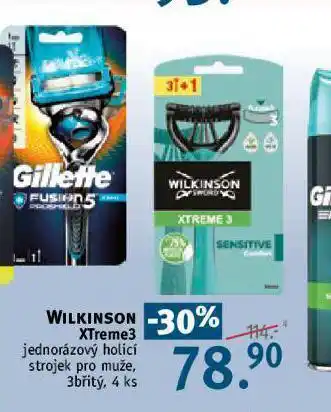 Rossmann Wilkinsn xtreme 3 jednorázový holicí strojek nabídka