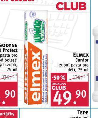 Rossmann Elmex junior zubní pasta nabídka