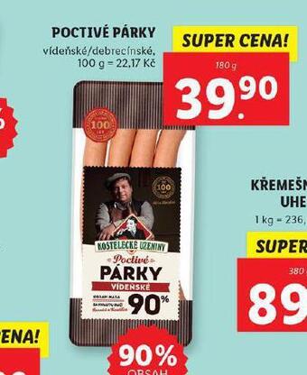 Lidl Poctivé párky nabídka