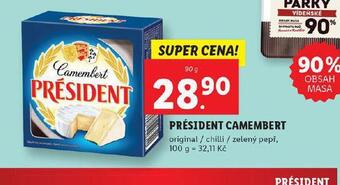 Lidl Président camembert nabídka