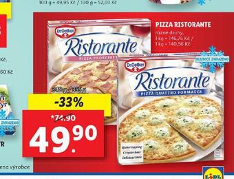 Lidl Pizza ristorante nabídka