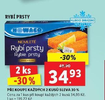 Lidl Nowaco rybí prsty nabídka