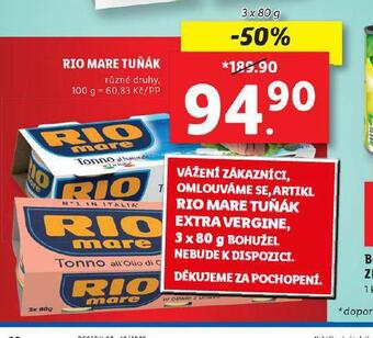 Lidl Rio mare tuňák nabídka
