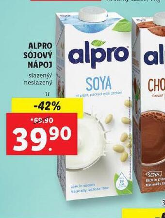 Lidl Alpro sójový nápoj nabídka