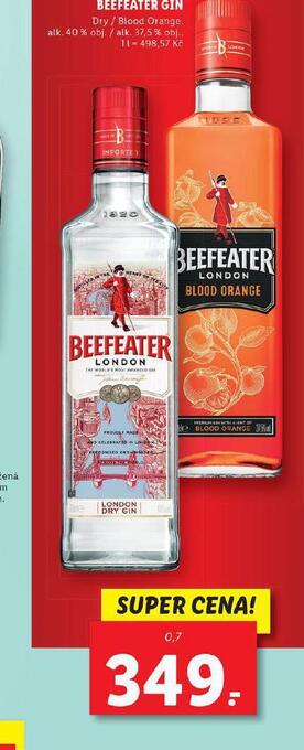 Lidl Beefeater gin nabídka