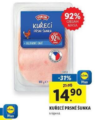 Lidl Kuřecí prsní šunka nabídka