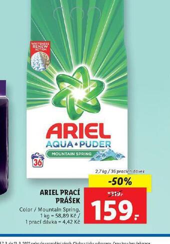 Lidl Ariel prací prášek nabídka