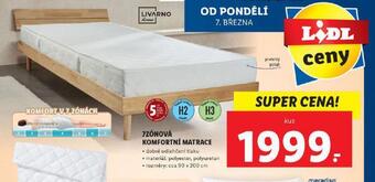 Lidl 7zónová komfortní matrace nabídka