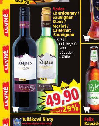 Norma Andes chardonnay nabídka