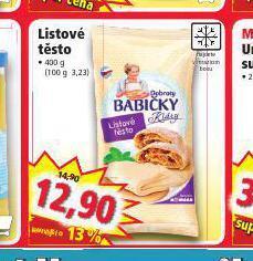 Norma Listové těsto nabídka