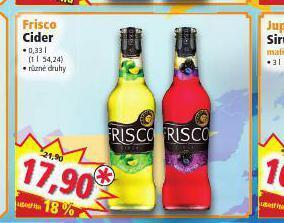 Norma Frisco cider nabídka