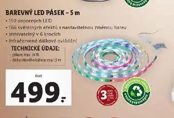 Lidl Barevný led pásek 5m nabídka