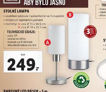 Lidl Stolní lampa nabídka