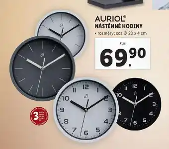 Lidl Auriol nástěnné hodiny nabídka