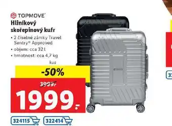 Lidl Hliníkový skořepinový kufr nabídka