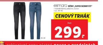 Lidl Džíny super skinny fit nabídka
