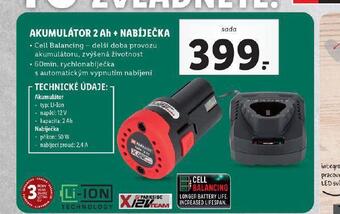 Lidl Akumulátor 2 ah + nabíječka nabídka