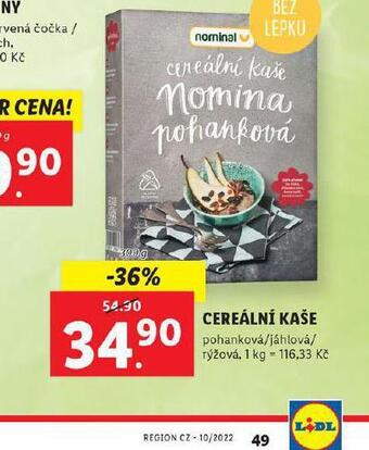 Lidl Cereální kaše nabídka