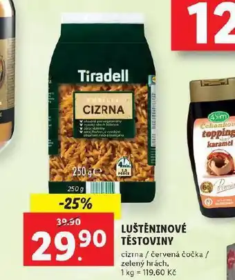 Lidl Luštěninové těstoviny nabídka