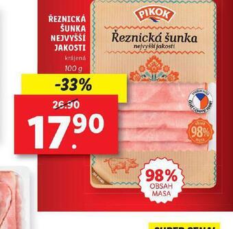 Lidl Řeznická šunka nejvyšší jakosti nabídka