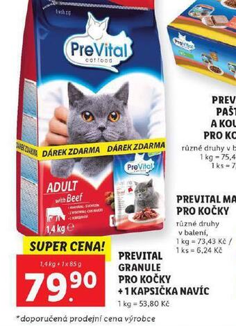 Lidl Prevital granule pro kočky nabídka