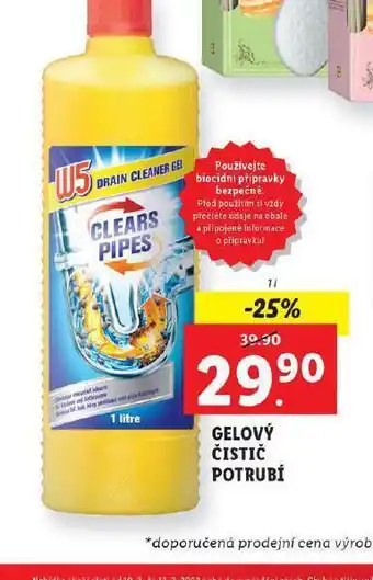 Lidl W5 gelový čistič potrubí nabídka