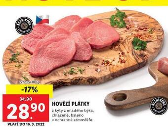 Lidl Hovězí plátky nabídka
