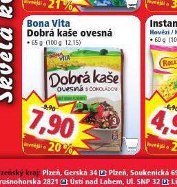 Norma Bona vita dobrá kaše ovesná nabídka