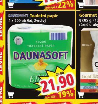 Norma Daunasoft toaletní papír nabídka
